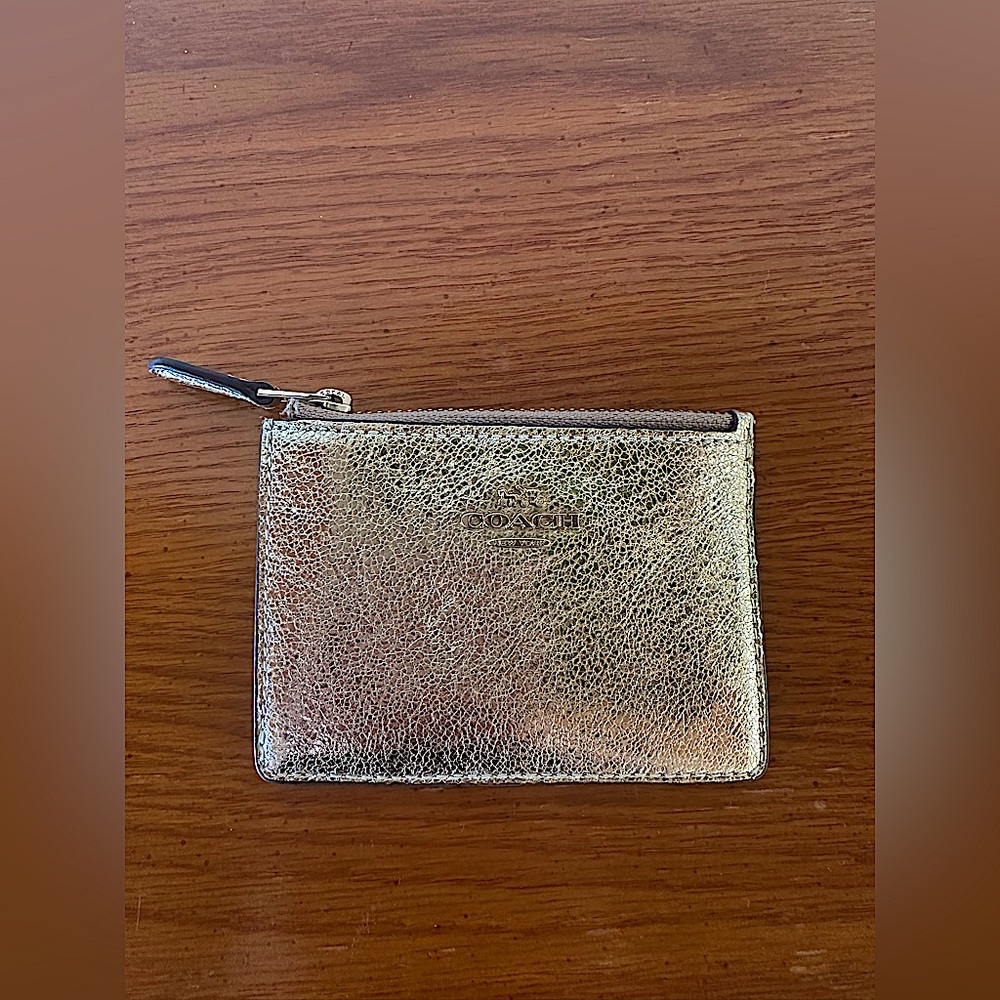 Coach Metallic Gold Wristlet